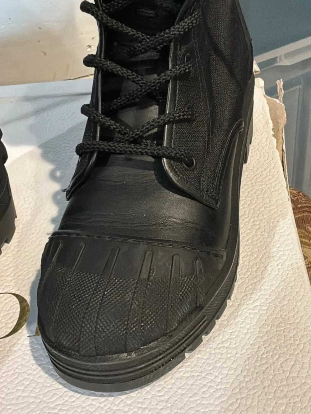 Dior D-Major Ankle Boots in Black Calfskin Size EU36